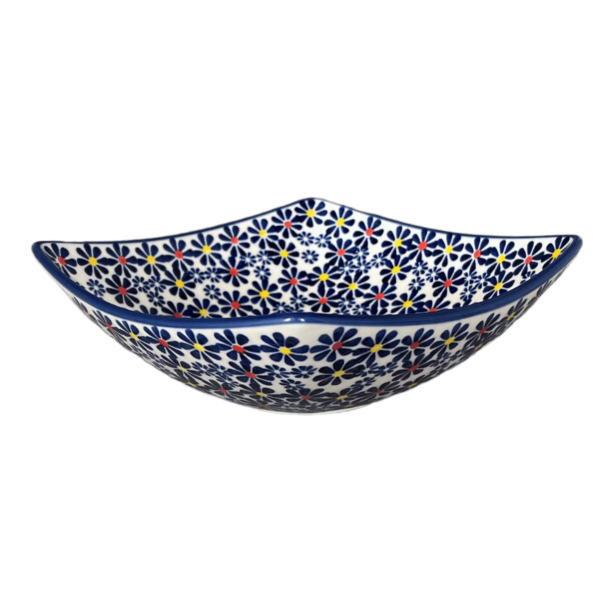 Bowl, Square, Nut, Medium, 7.75" in "Field of Daisies" by Manufaktura | M113S-S001