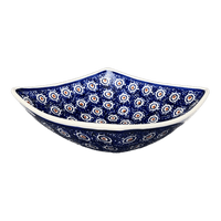 A picture of a Polish Pottery Medium Nut Dish (Bonbons) | M113T-2 as shown at PolishPotteryOutlet.com/products/medium-nut-dish-bonbons-m113t-2