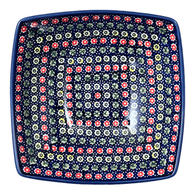 Polish Pottery Medium Nut Dish (Rings of Flowers) | M113U-DH17 Additional Image at PolishPotteryOutlet.com