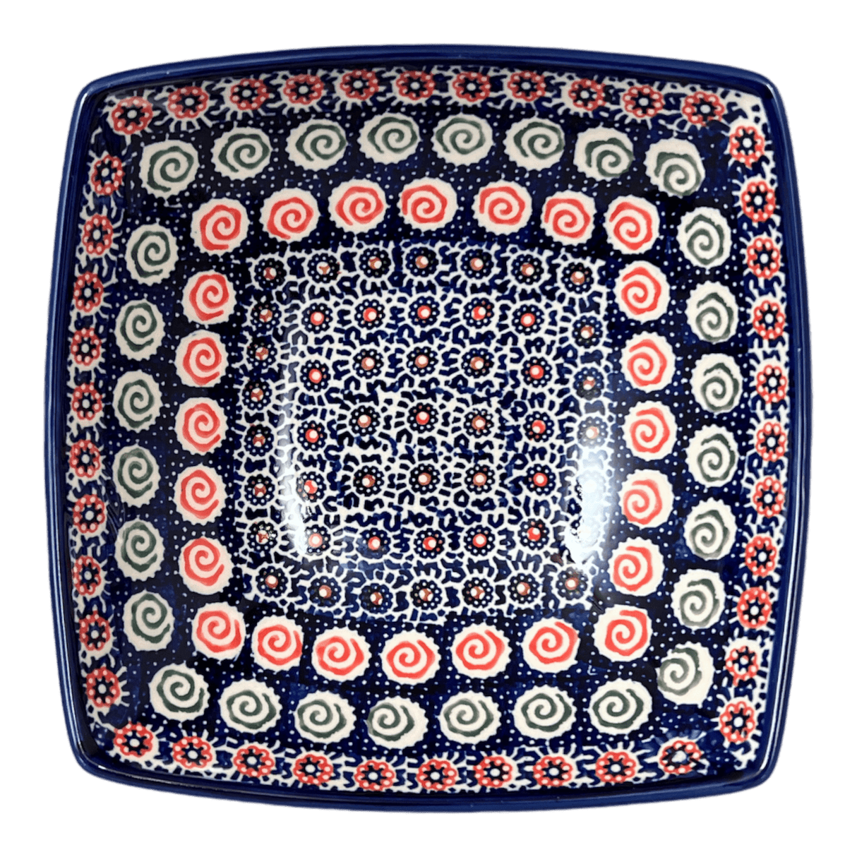 Bowl, Square, Nut, Medium, 7.75" in "Carnival" by Manufaktura | M113U-RWS