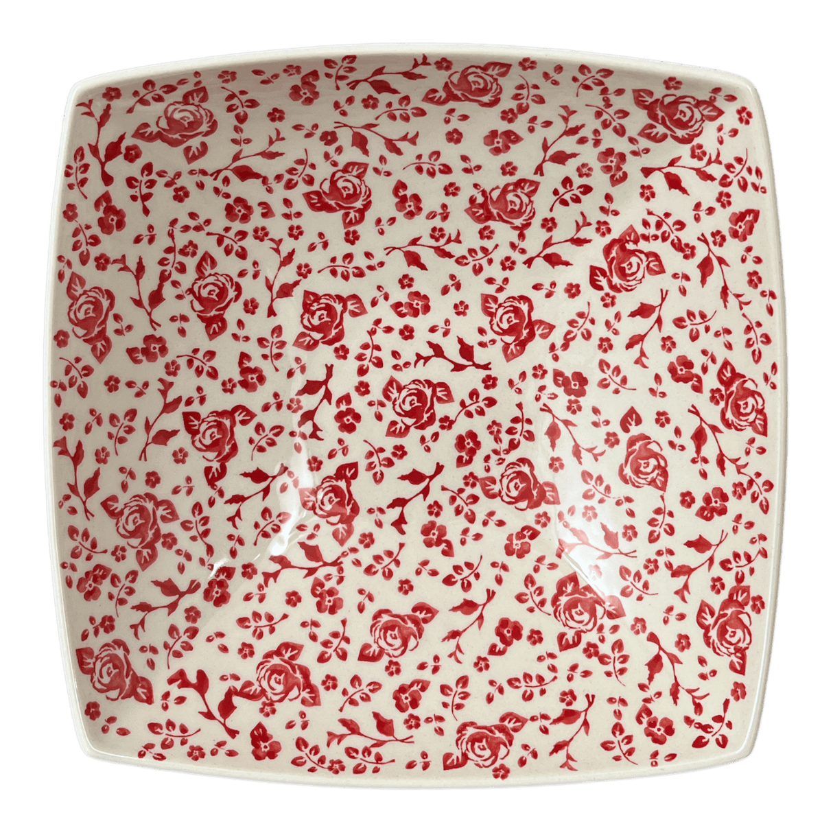 Bowl, Square, Nut, Large, 10.5" in "Rose - Floribunda" by Manufaktura | M121U-GZ32