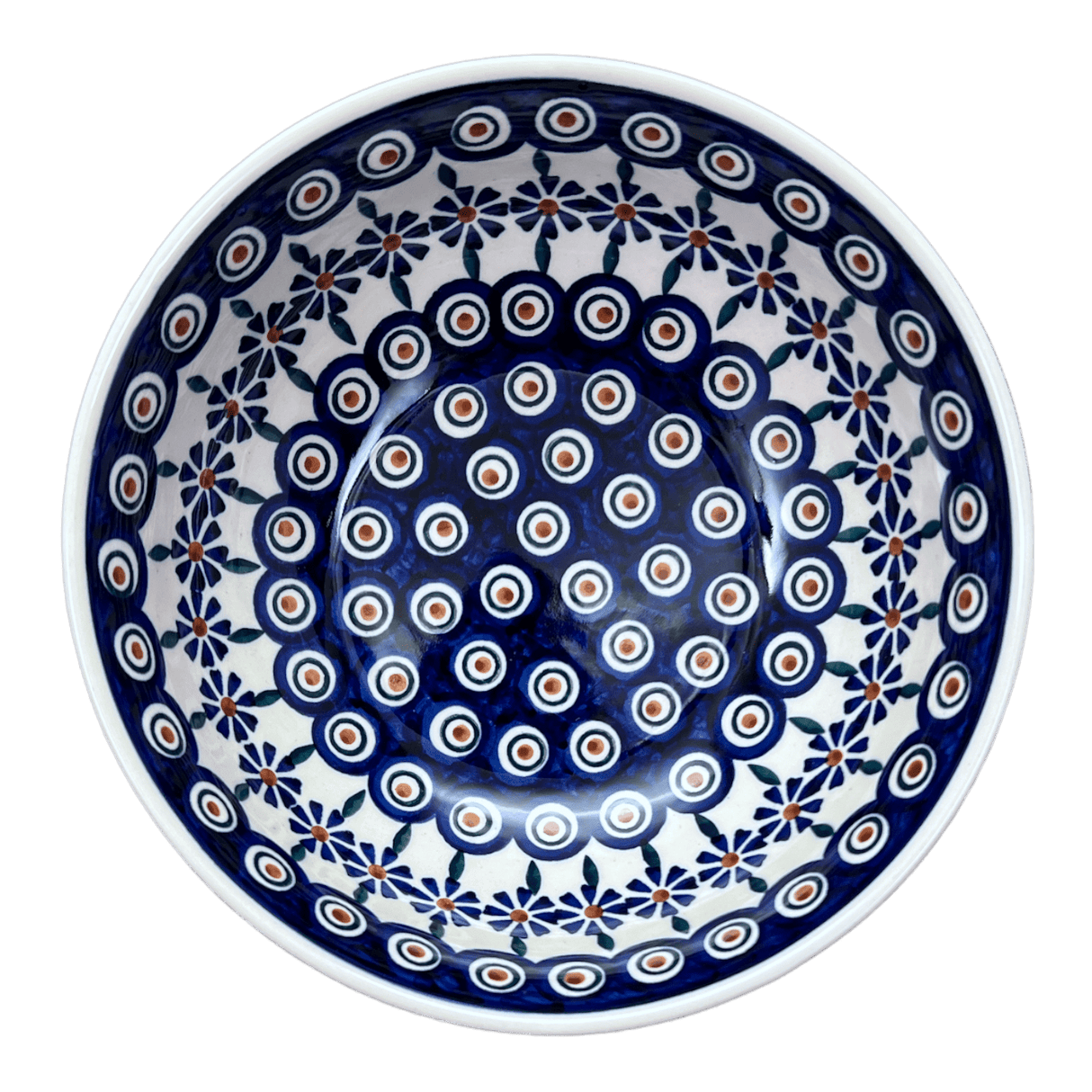 Bowl, Round, 8.5" in "Floral Peacock" by Manufaktura | M135T-54KK