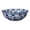 Polish Pottery 8.5" Bowl (Dusty Blue Butterflies) | M135U-AS56 at PolishPotteryOutlet.com