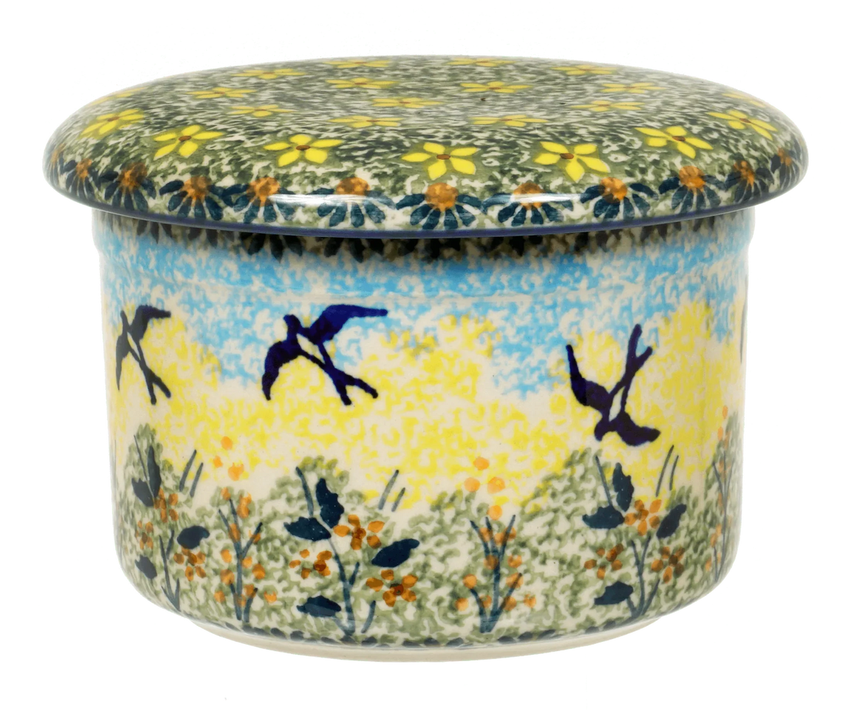 Butter Crock, 4.5" in "Soaring Swallows" by Manufaktura | M136S-WK57