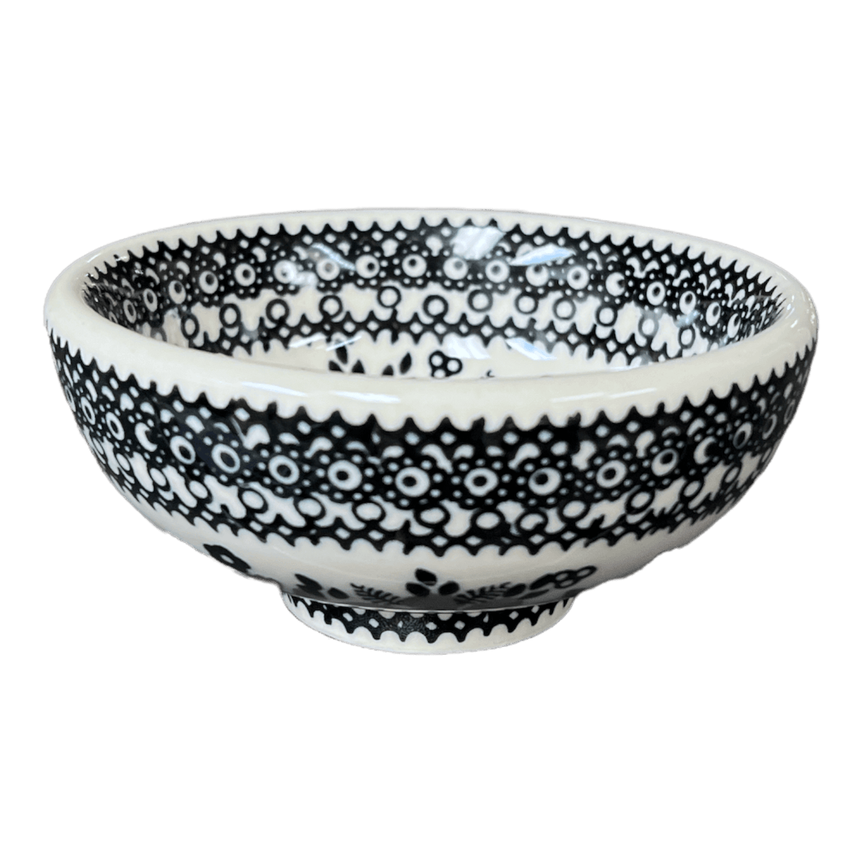 Bowl, Round, Dipping, 4.25" in "Duet in Black & Grey" by Manufaktura | M153S-DPSC