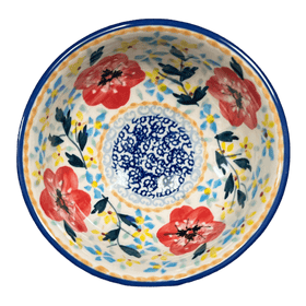 Polish Pottery Dipping Bowl (Brilliant Wreath) | M153S-WK78 Additional Image at PolishPotteryOutlet.com