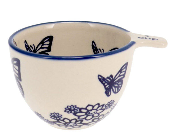 Measuring Cup (Butterfly Garden)  M170T-MOT1 - The Polish Pottery