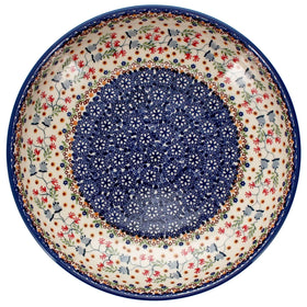Polish Pottery 11.75" Shallow Salad Bowl (Wildflower Delight) | M173S-P273 Additional Image at PolishPotteryOutlet.com