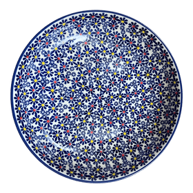 Polish Pottery 11.75" Shallow Salad Bowl (Field of Daisies) | M173S-S001 Additional Image at PolishPotteryOutlet.com