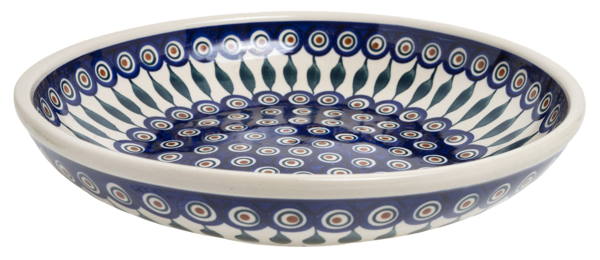 Bowl, Round, Shallow, Salad, 11.75" in "Peacock" by Manufaktura | M173T-54