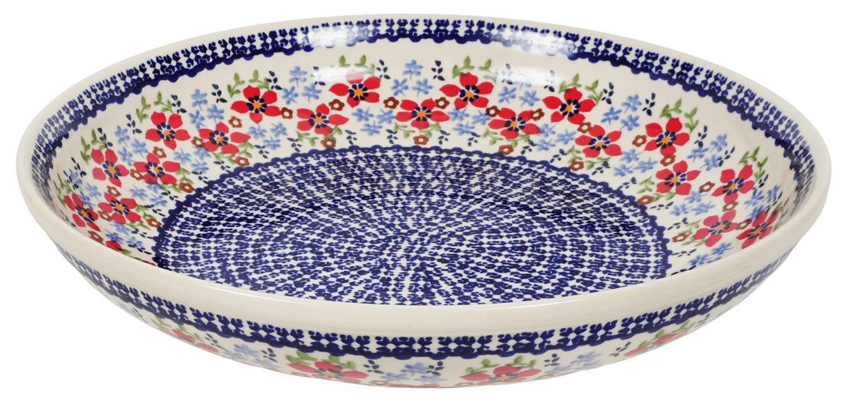 Bowl, Round, Shallow, Salad, 11.75" in "Summer Bouquet" by Manufaktura | M173T-MM01