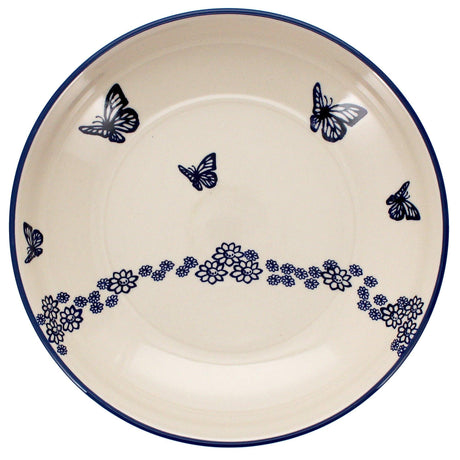 Bowl, Round, Shallow, Salad, 11.75" in "Butterfly Garden" by Manufaktura | M173T-MOT1