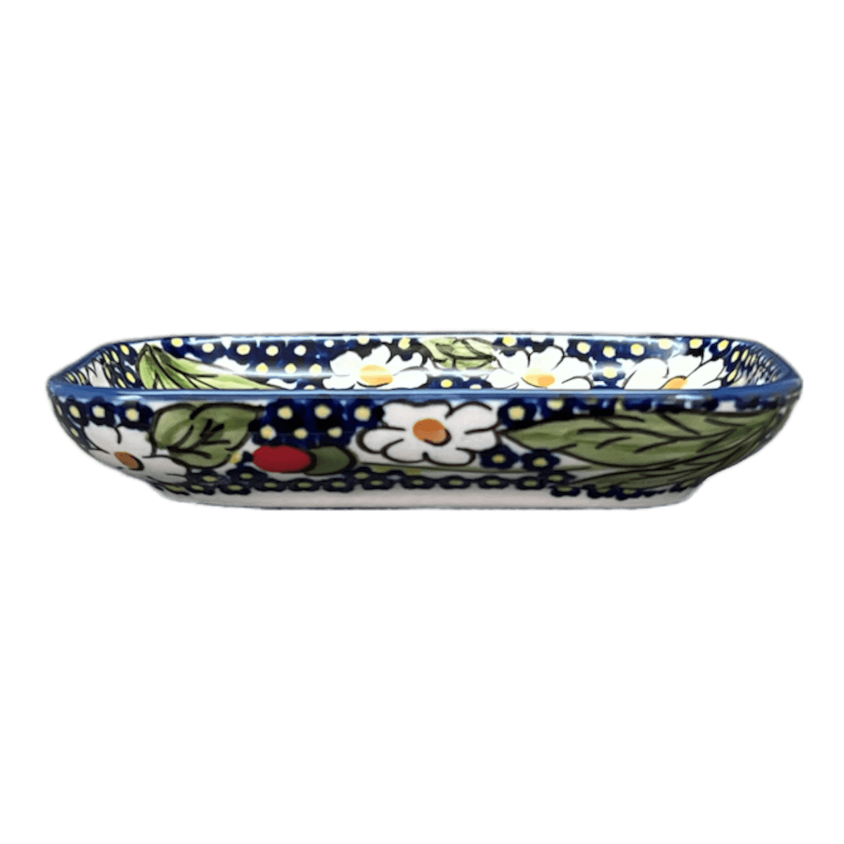 Soap Dish, 5" x 3.5" in "Poppies & Posies" by Manufaktura | M191S-IM02