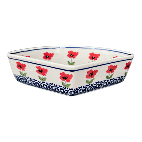 Bowl, Wedge-Shaped, 5" x 8.5" in "Poppy Garden" by Manufaktura | M048T-EJ01