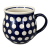 Polish Pottery 16 oz. Large Belly Mug (Hello Dotty) | NDA10-A64 at PolishPotteryOutlet.com