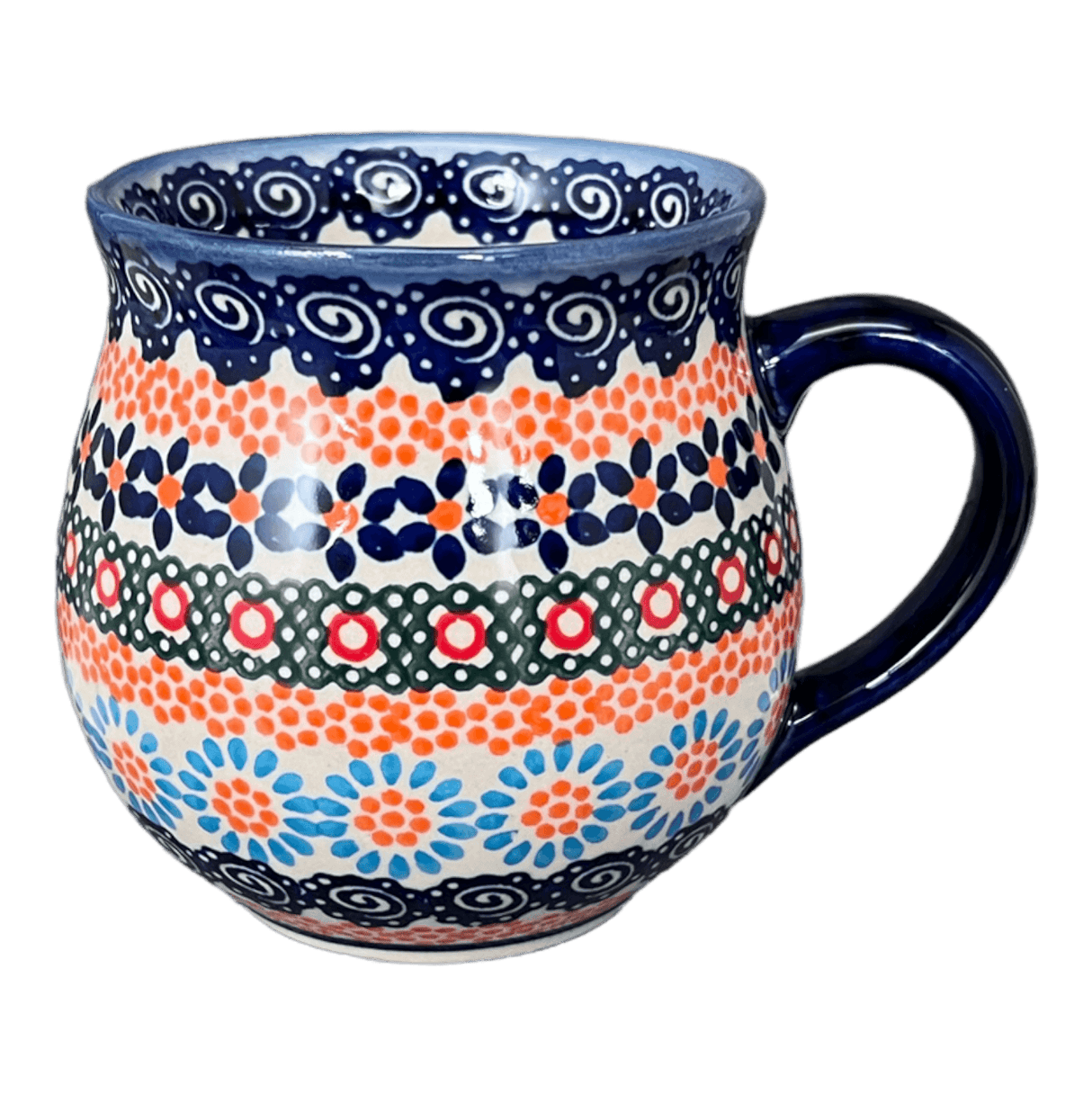 Mug, Belly Mug, 16 oz Large in "Tequila Sunrise" by Andy | NDA10-77
