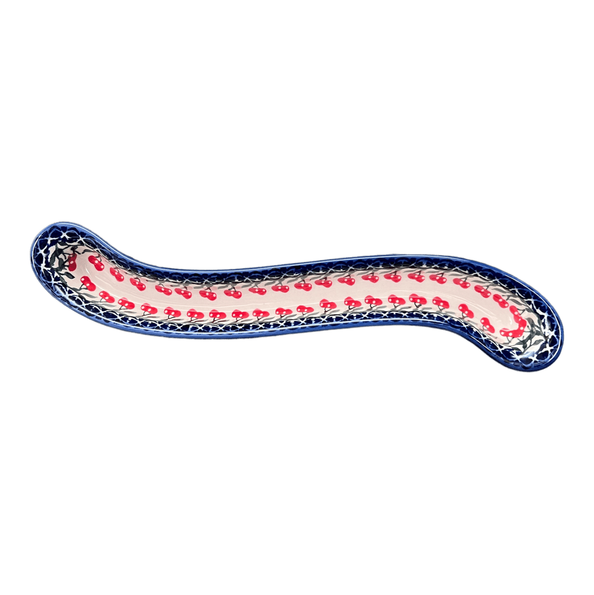 Olive Boat, Curved, 13" x 1.75" in "Cherries Jubilee" by Andy | NDA132-29