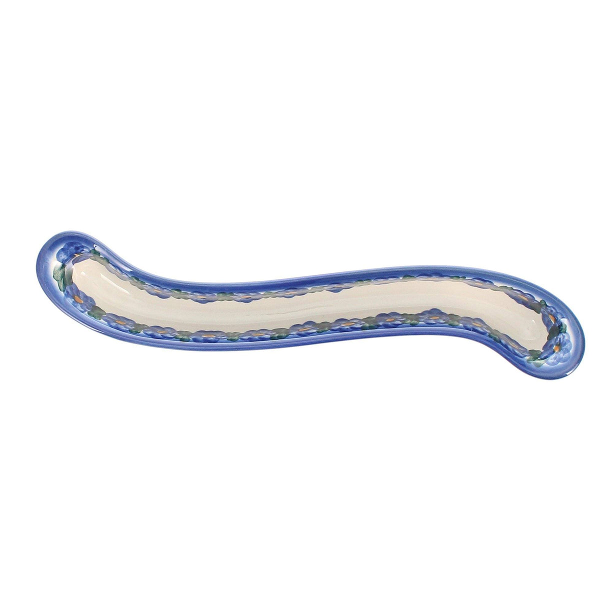 Olive Boat, Curved, 13" x 1.75" in "Blue Cascade" by Andy | NDA132-A31