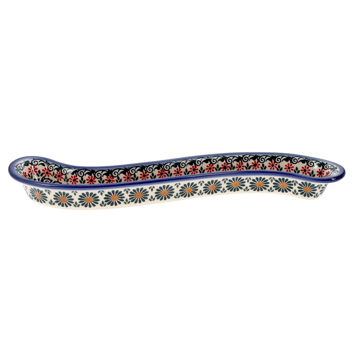 Olive Boat, Curved, 13" x 1.75" in "Garden Breeze" by Andy | NDA132-A48