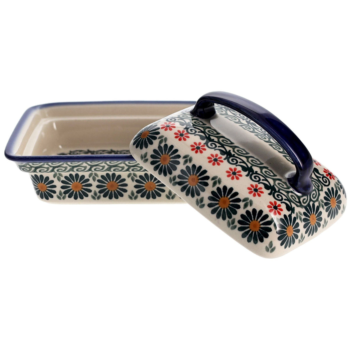 Butter Dish, 5.5" x 4.75" in "Garden Breeze" by Andy | NDA14-A48