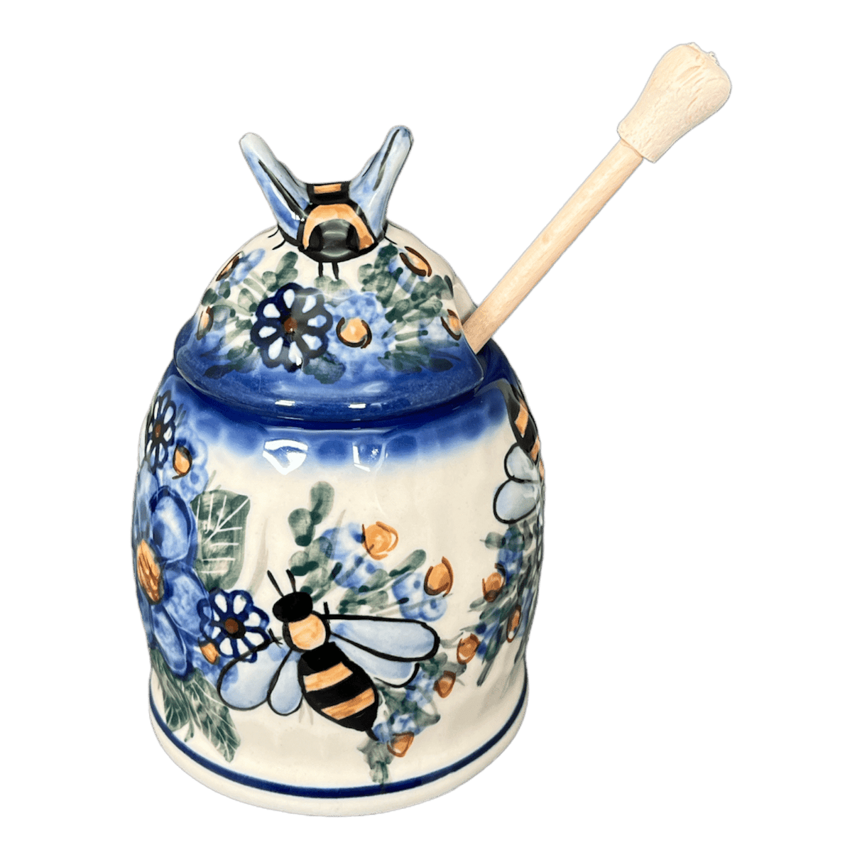 Jar, Honey, 5" in "Blue Bouquet" by Andy | NDA18-7