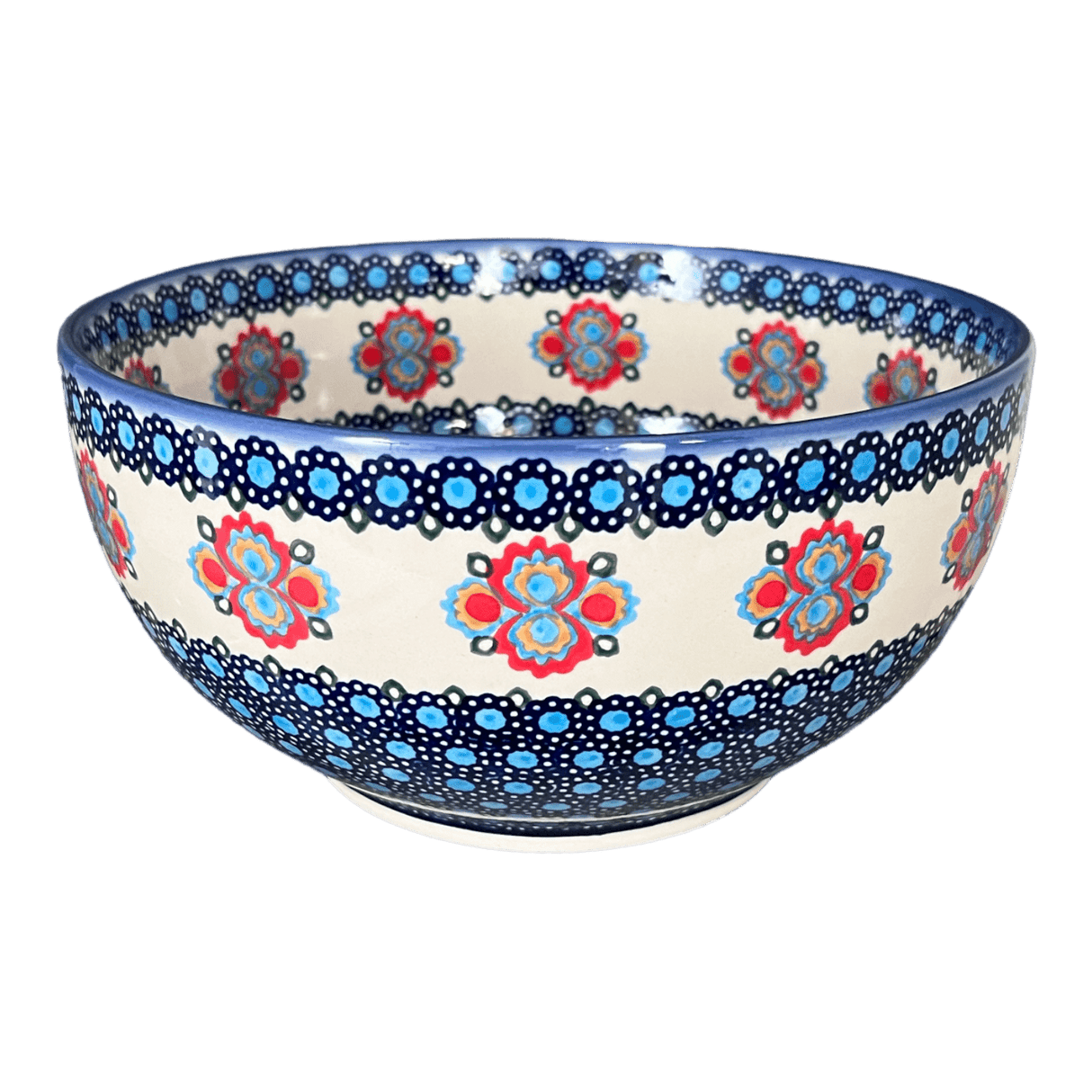 Bowl, Round, Deep, 9" in "Polish Bouquet" by Andy | NDA194-82