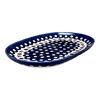 Polish Pottery Shallow 7" x 11" Oval Plate (Mosquito) | NDA245-24 at PolishPotteryOutlet.com