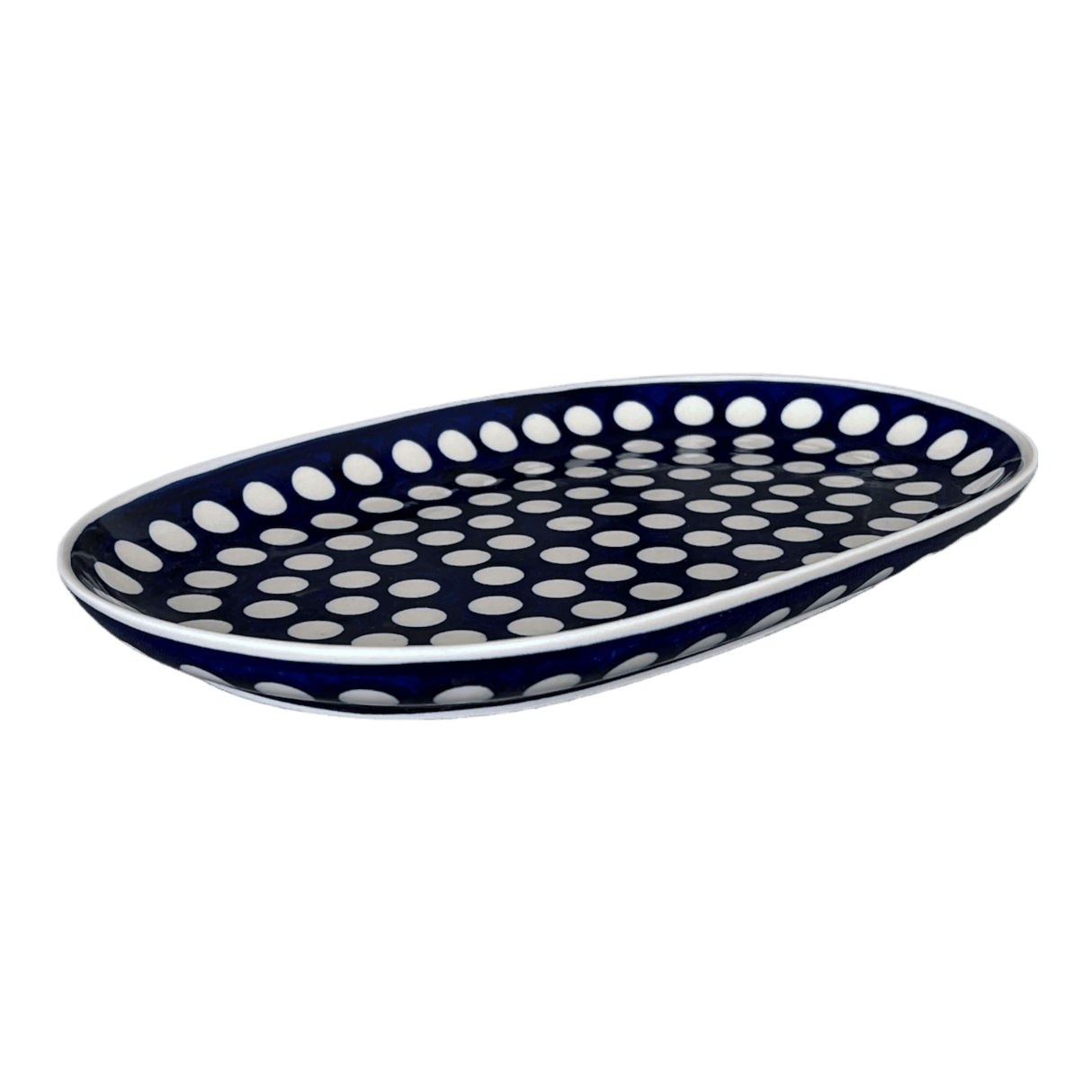 Plate, Oval, Shallow, 7" x 11" in "Hello Dotty" by Andy | NDA245-A64