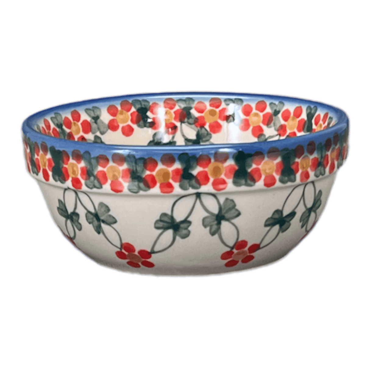 Bowl, Round, 4.25" in "Red Lattice" by Andy | NDA84-20