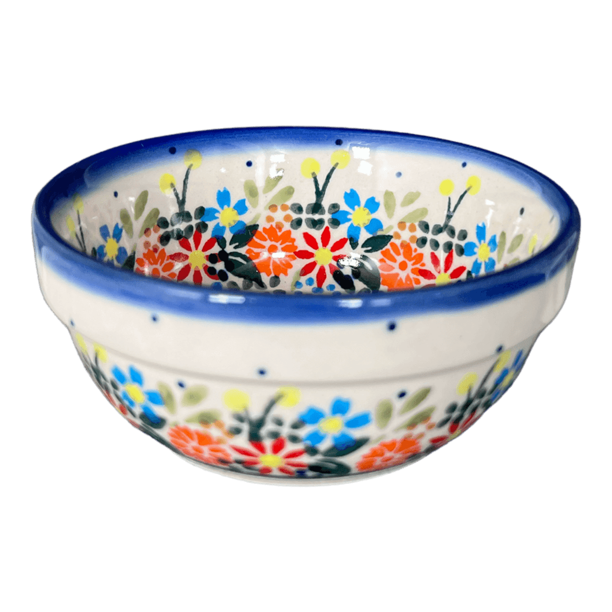Bowl, Round, 4.25" in "Bright Bouquet" by Andy | NDA84-A55