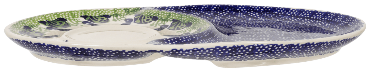 Plate, Oval, Soup & Sandwich, 11.75" x 7.25" in "Bunny Love" by Manufaktura | P006T-P324