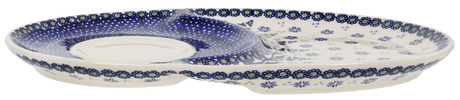 Plate, Oval, Soup & Sandwich, 11.75" x 7.25" in "Snowy Pines" by Manufaktura | P006T-U22