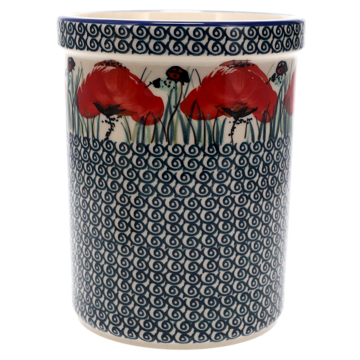 Utensil Holder, 7" in "Poppy Paradise" by Manufaktura | P082S-PD01