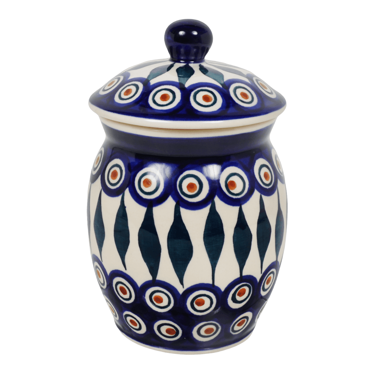 Canister, 0.5 Liter in "Peacock" by Manufaktura | P087T-54