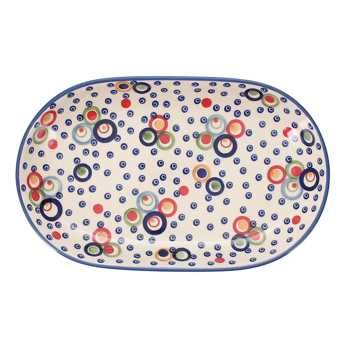 Plate, Roaster, Oval, 7"x11" in "Bubble Machine" by Manufaktura | P099M-AS38