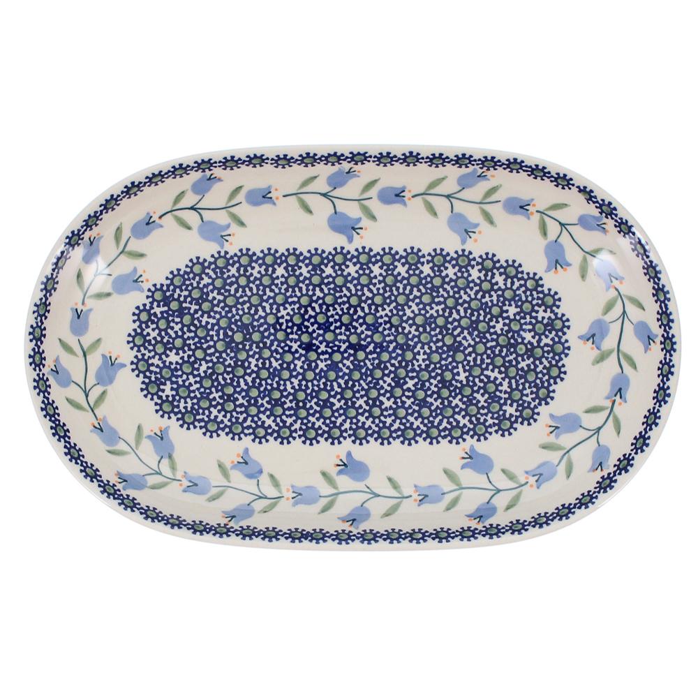 Plate, Roaster, Oval, 7"x11" in "Lily of the Valley" by Manufaktura | P099T-ASD