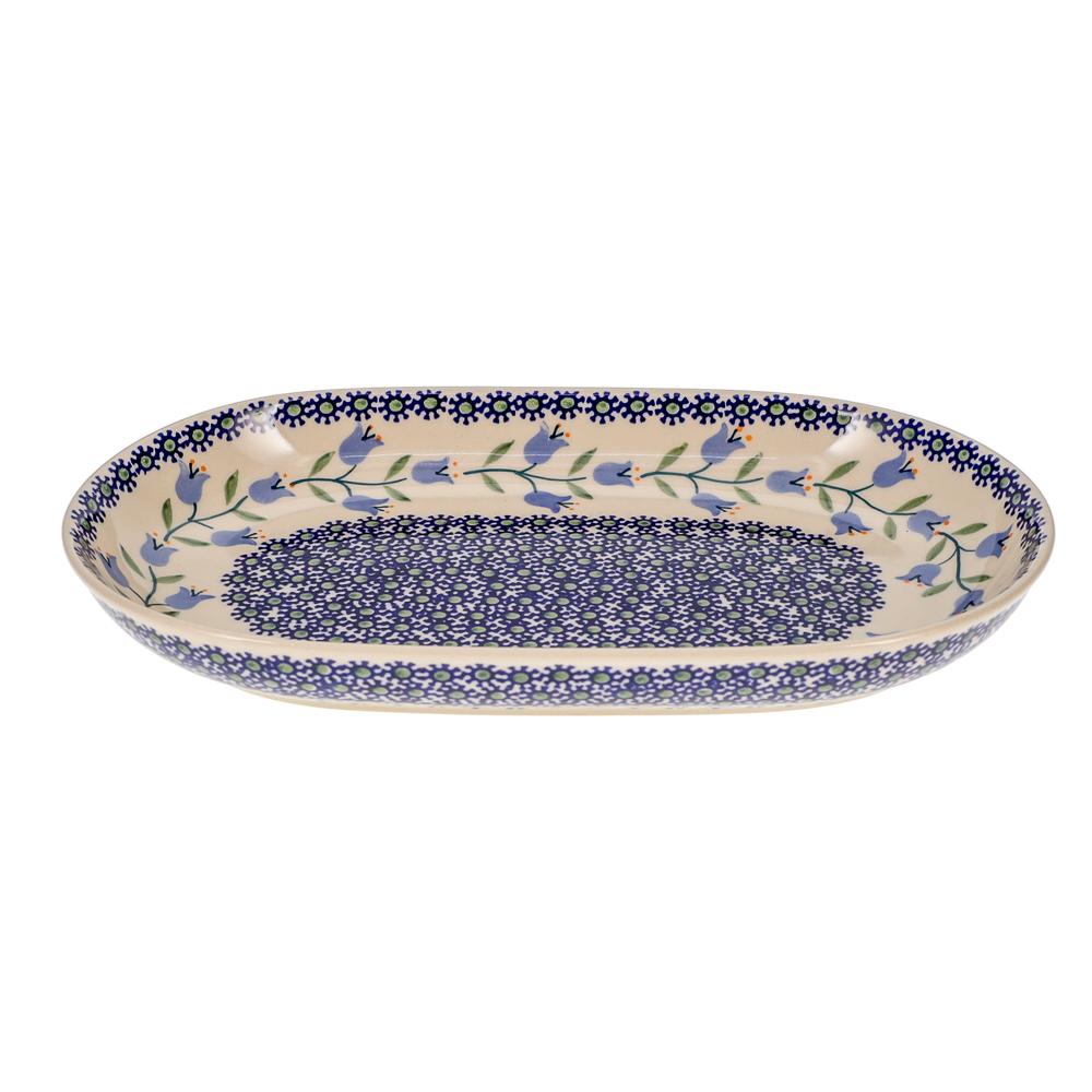 Plate, Roaster, Oval, 7"x11" in "Lily of the Valley" by Manufaktura | P099T-ASD