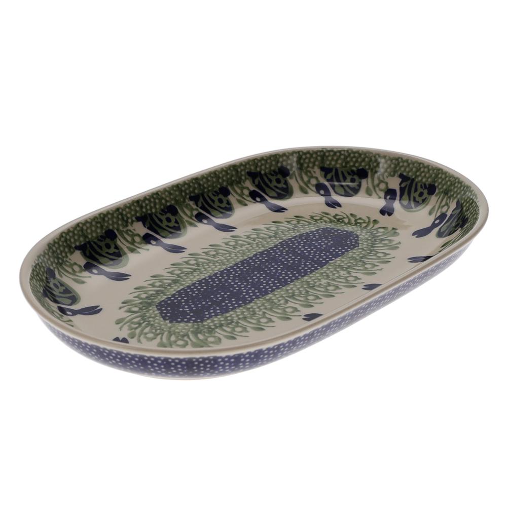 Plate, Roaster, Oval, 7"x11" in "Bunny Love" by Manufaktura | P099T-P324