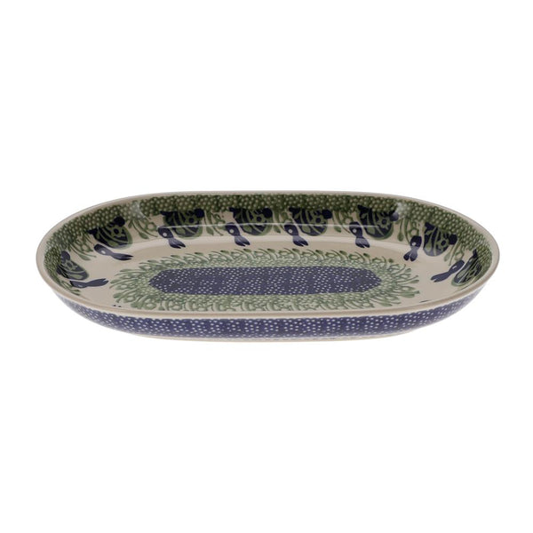 Polish Pottery 7"x11" Oval Roaster Bunny Love The Polish Pottery