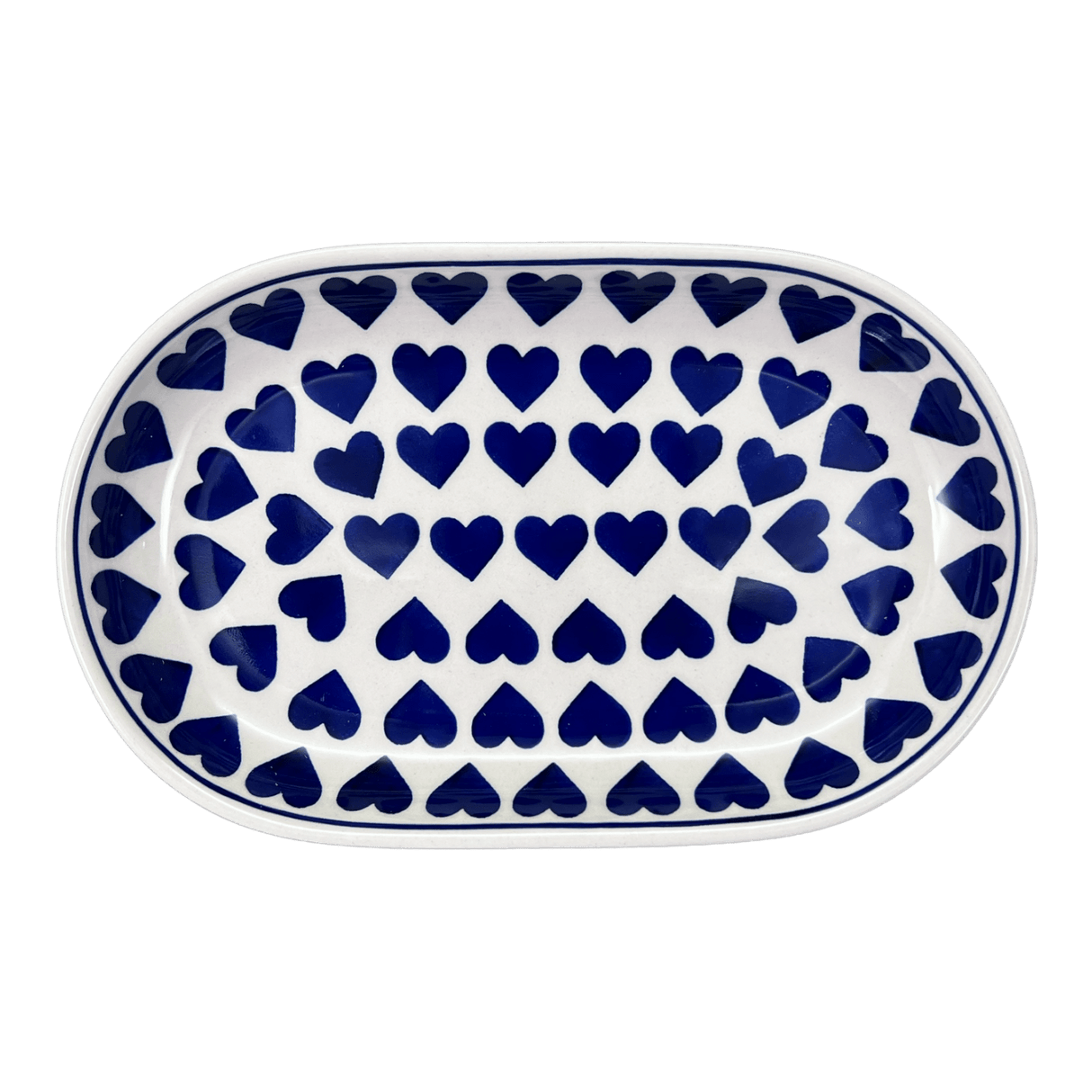 Plate, Roaster, Oval, 7"x11" in "Whole Hearted" by Manufaktura | P099T-SEDU