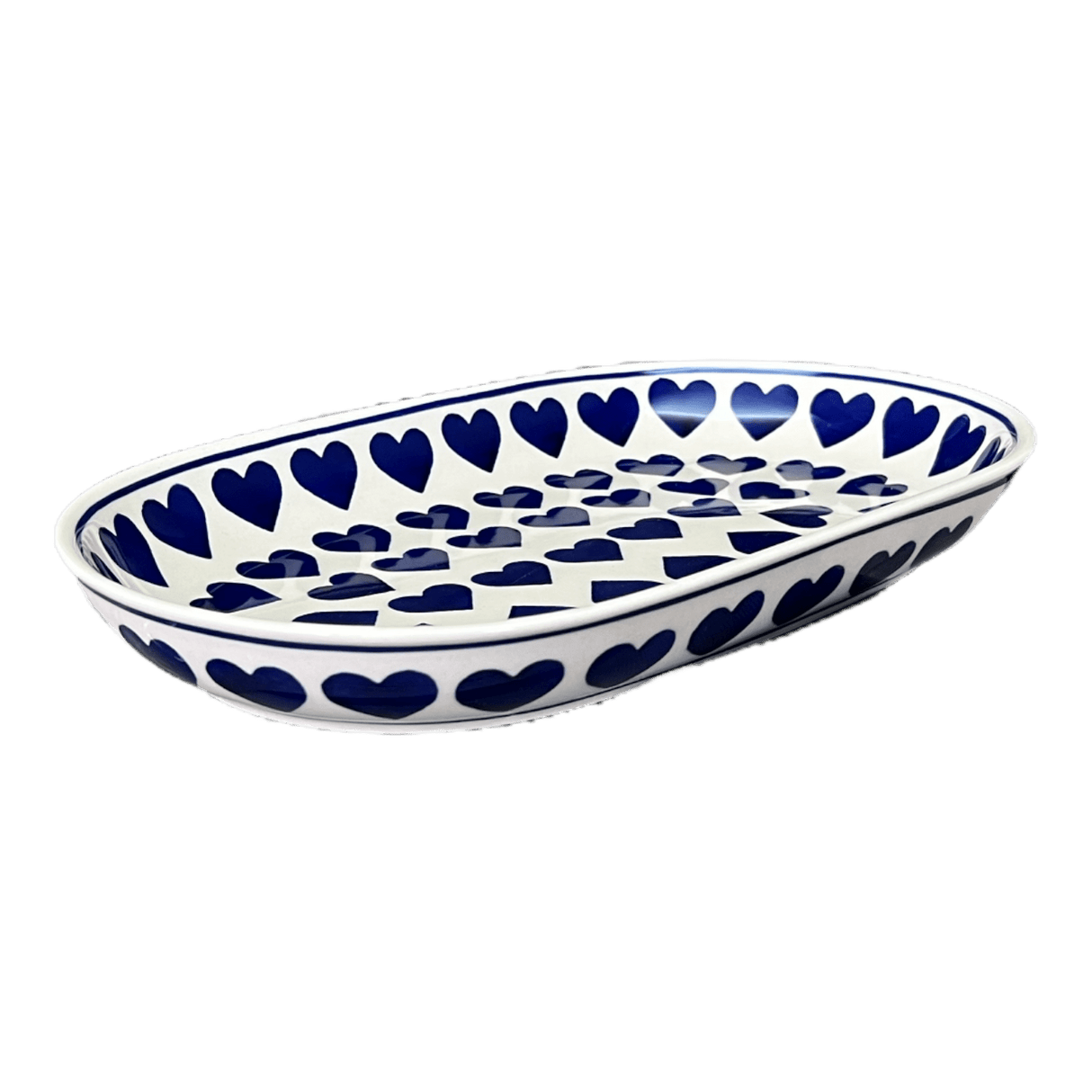 Plate, Roaster, Oval, 7"x11" in "Whole Hearted" by Manufaktura | P099T-SEDU