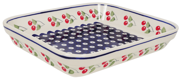 Polish Pottery - 9x11 Rectangular Baker - Cherry Dot - The Polish Pottery  Outlet