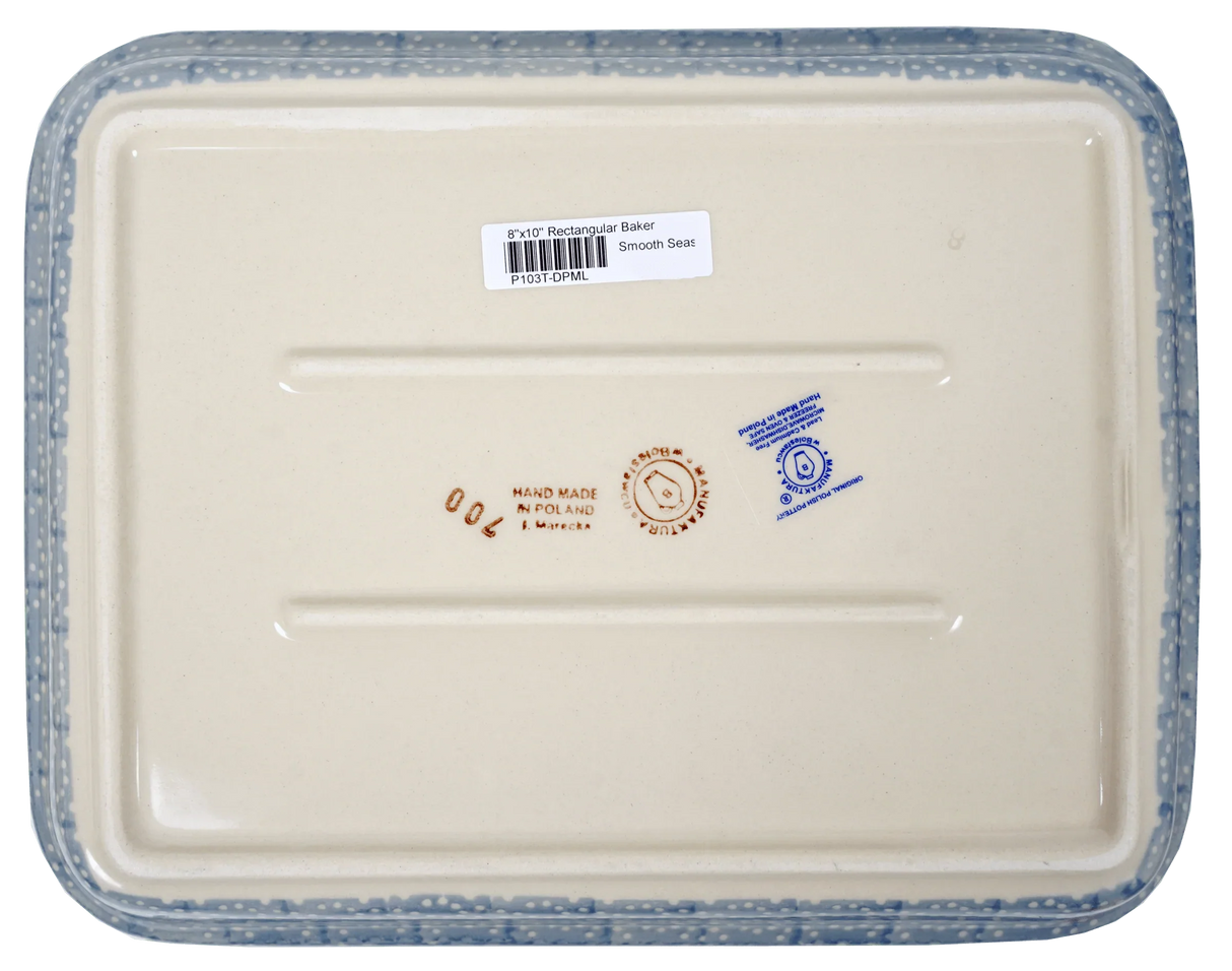 Baker, Rectangular, Shallow, 9" x 11" in "Smooth Seas" by Manufaktura | P104T-DPML
