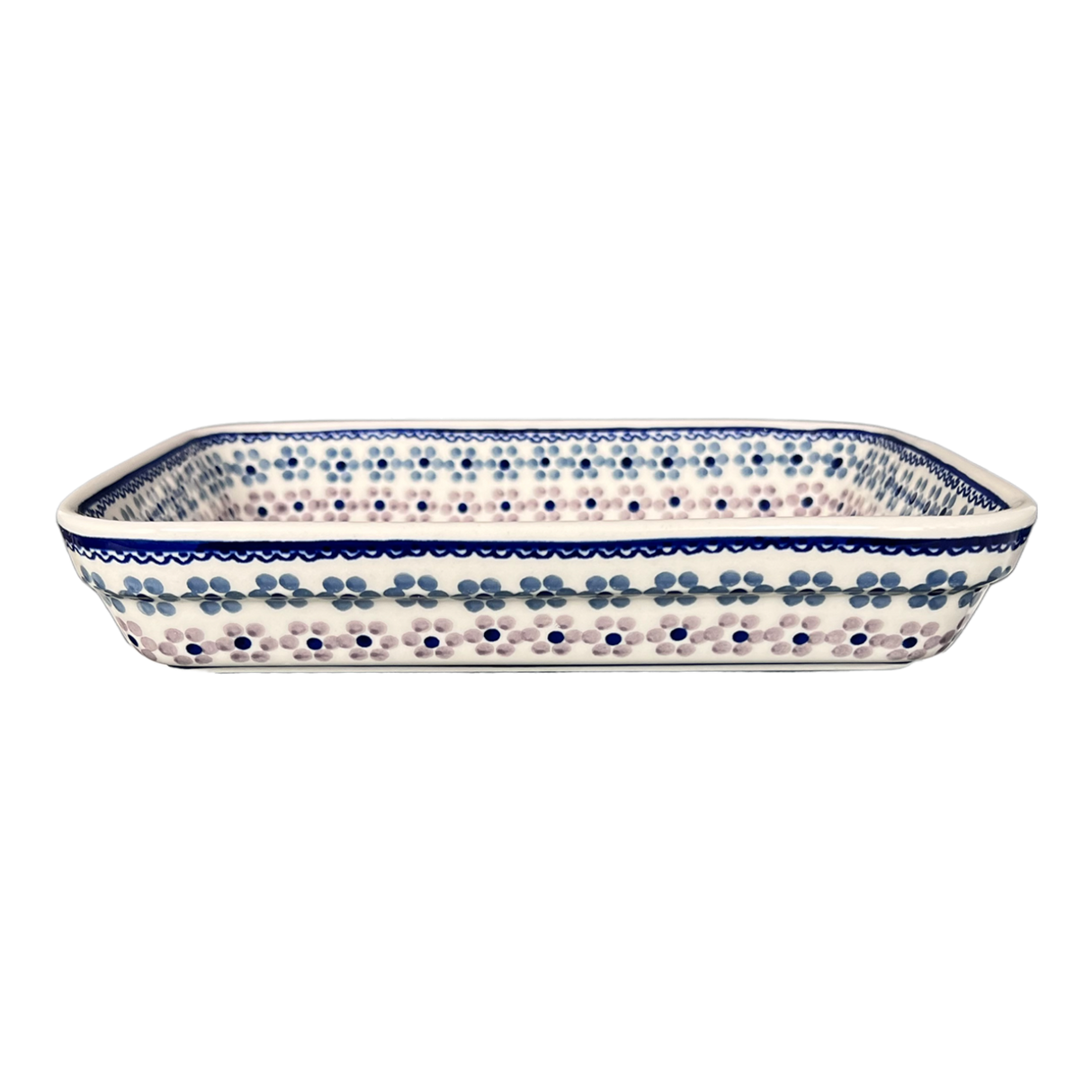 Baker, Rectangular, Shallow, 8"x10" in "Floral Chain" by Manufaktura | P103T-EO37