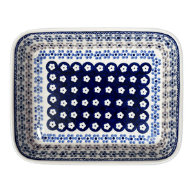Polish Pottery 8"x10" Rectangular Baker (Floral Chain) | P103T-EO37 Additional Image at PolishPotteryOutlet.com