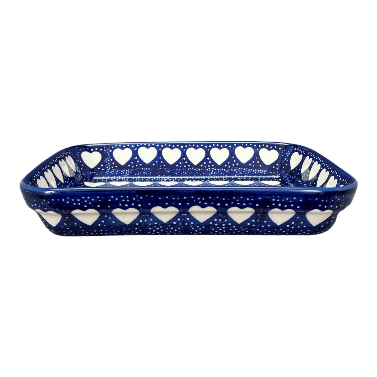 Baker, Rectangular, Shallow, 8"x10" in "Sea of Hearts" by Manufaktura | P103T-SEA