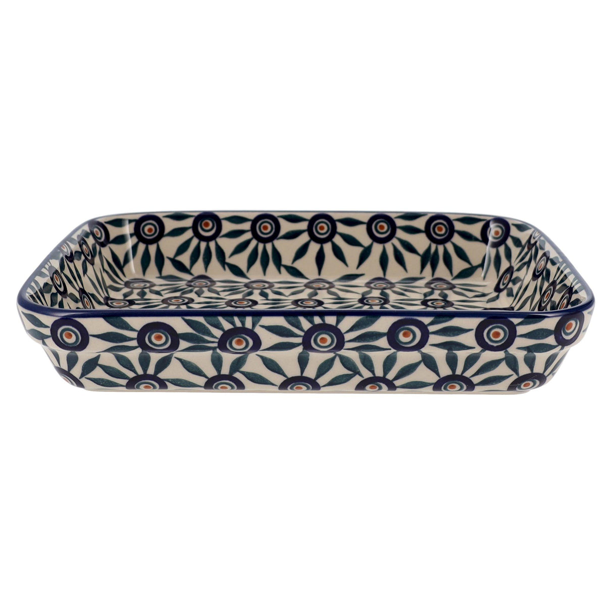 Baker, Rectangular, Shallow, 8"x10" in "Peacock Parade" by Manufaktura | P103U-AS60