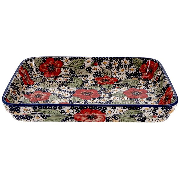 Baker, Rectangular, Shallow, 9" x 11" in "Poppies & Posies" by Manufaktura | P104S-IM02