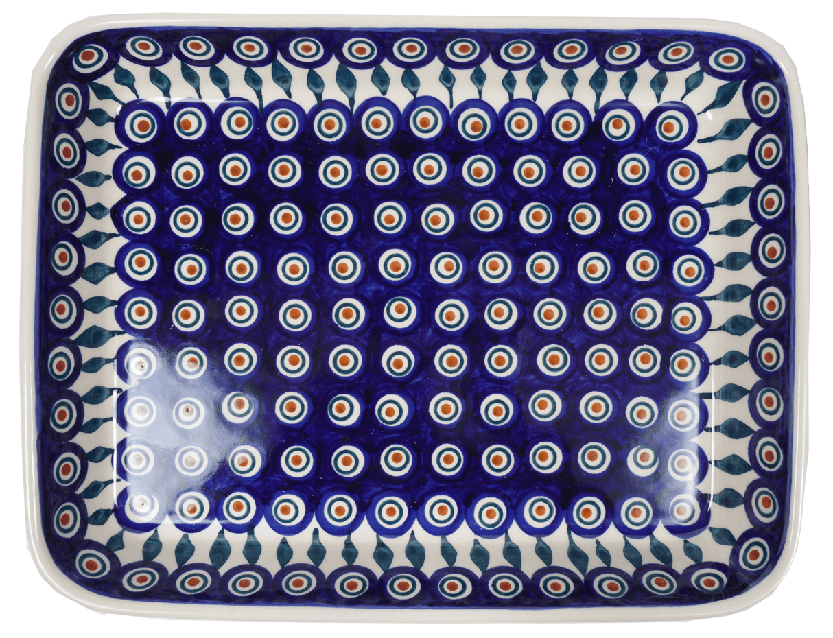 Baker, Rectangular, Shallow, 9" x 11" in "Peacock" by Manufaktura | P104T-54