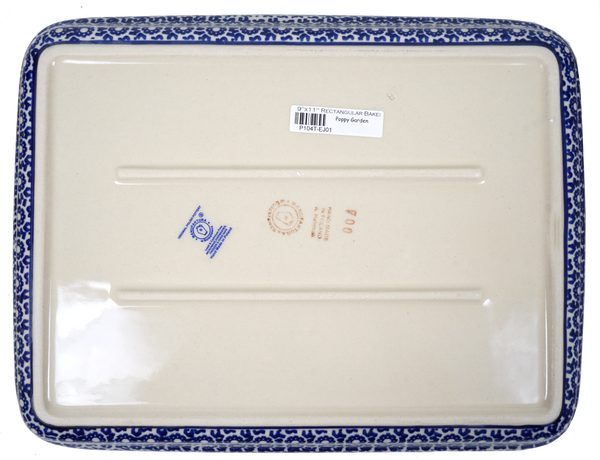 Polish Pottery - 9x11 Rectangular Baker - Cherry Dot - The Polish Pottery  Outlet